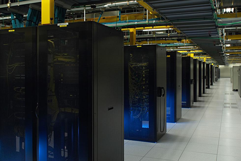 Data center production equipment is arranged in strict compliance of hot and cold aisles to ensure proper operation
